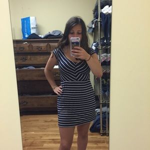 Fun and comfy petite dress! #comfy #striped #dress